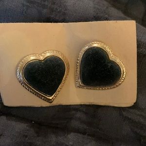 Vintage Velvet Heart Earrings